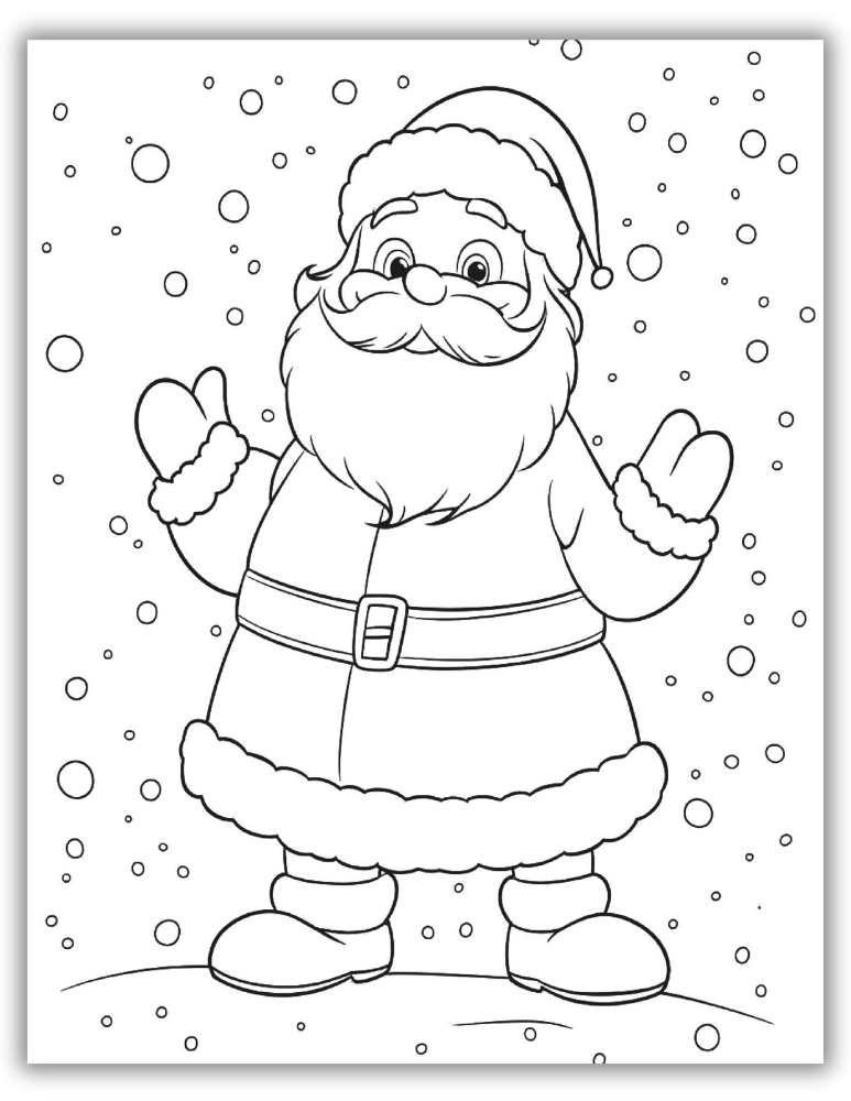 Fun Christmas Coloring Activity – welcoming santa