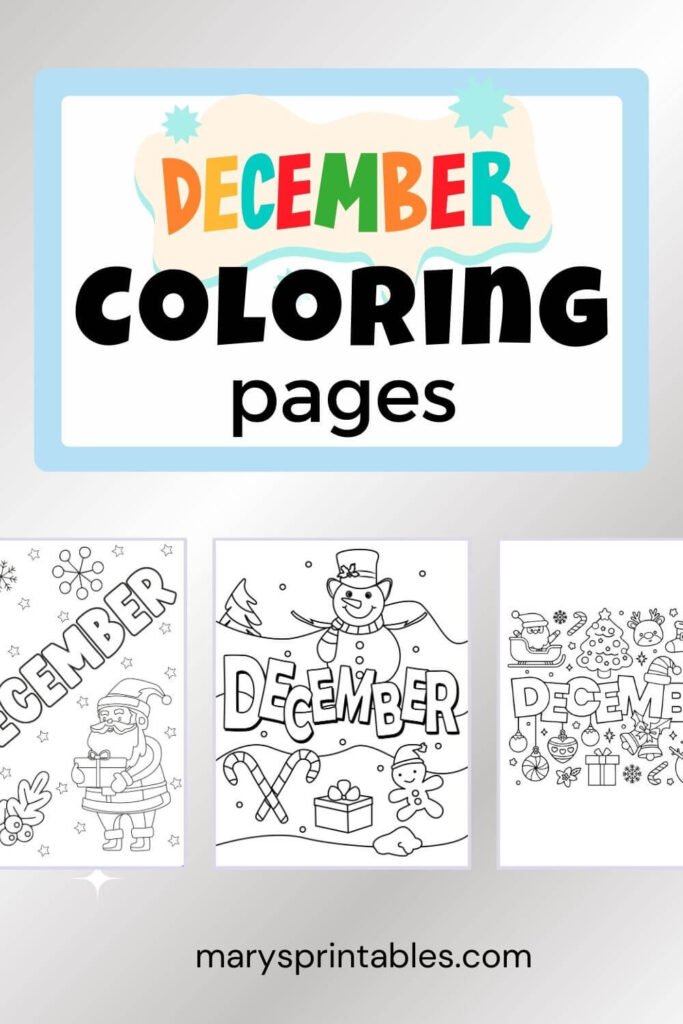december Coloring Page Featured Image