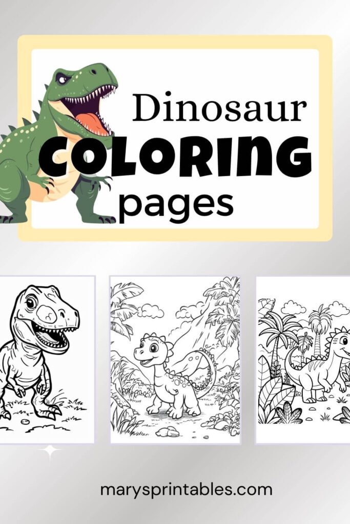 Dinosaur Coloring Page Featured Image
