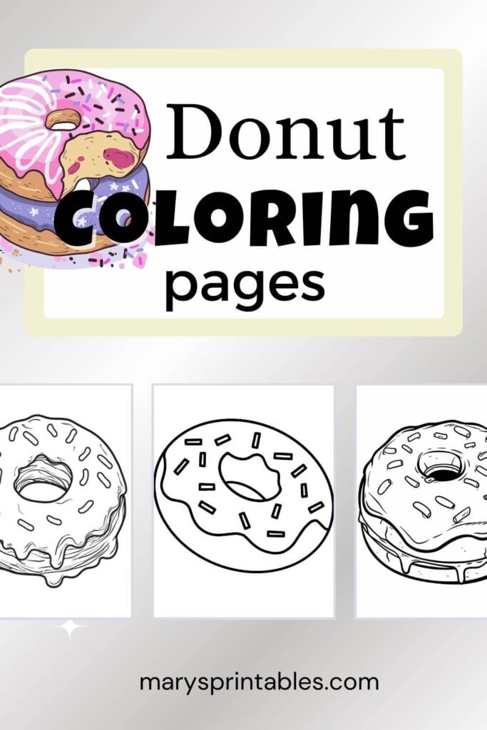 Donut Coloring Page Featured Image