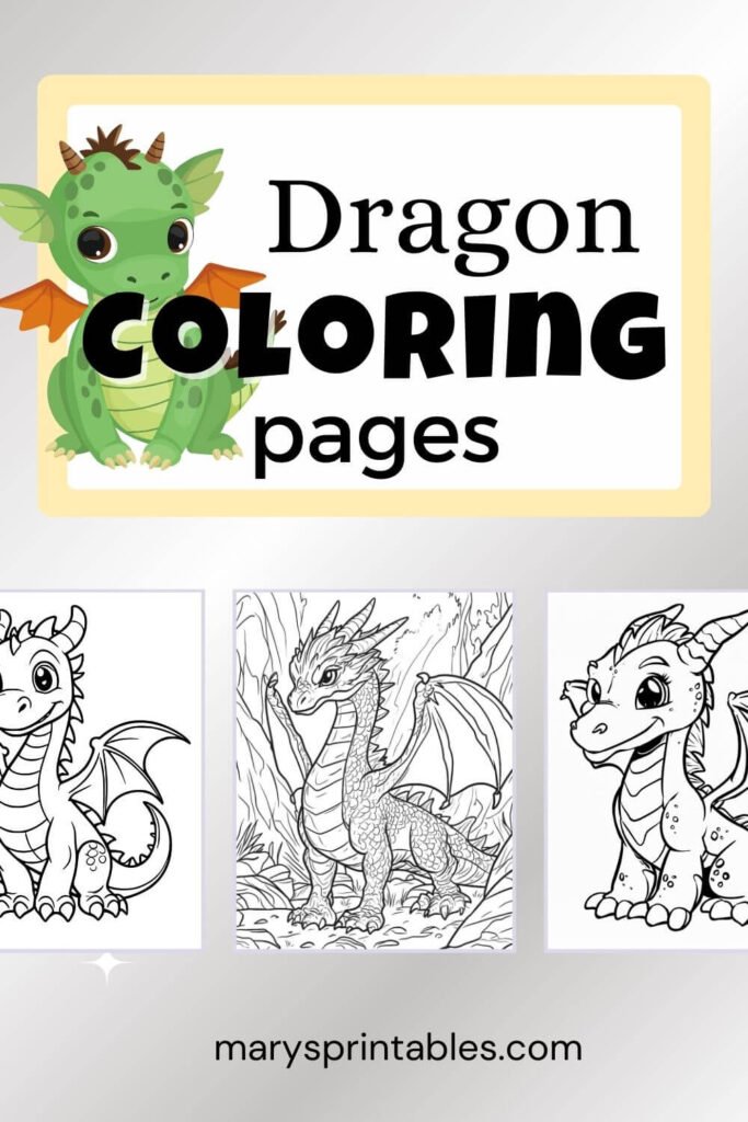 Dragon Coloring Page Featured Image