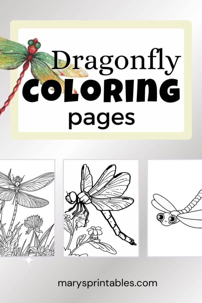 Dragonfly Coloring Page Featured Image