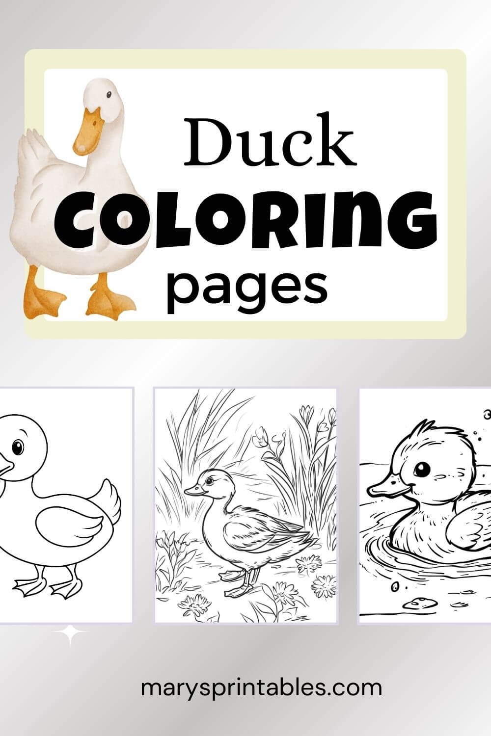 Duck Coloring Page Featured Image