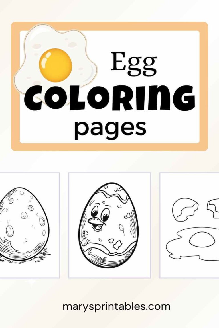 Egg Coloring Page Collection for Free: Cute and Fun Designs for All Ages!