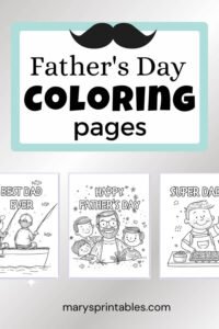 Father's Day Coloring Page In Featured Image