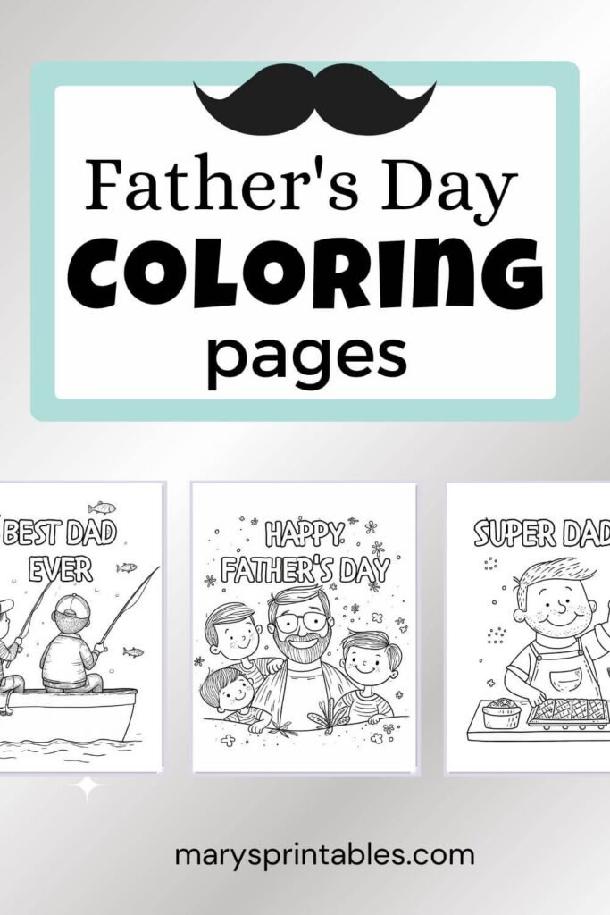 Father's Day Coloring Page In Featured Image