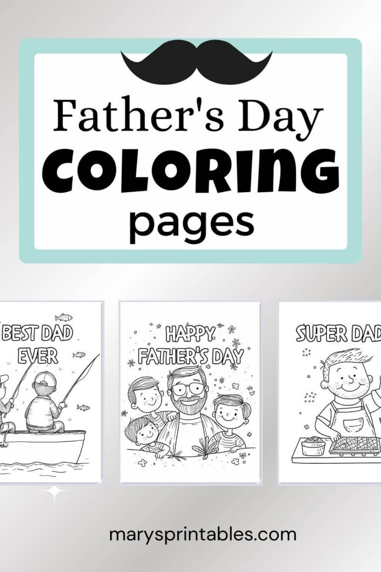 Father’s Day Coloring Pages – Cute Collection of Printables for Free
