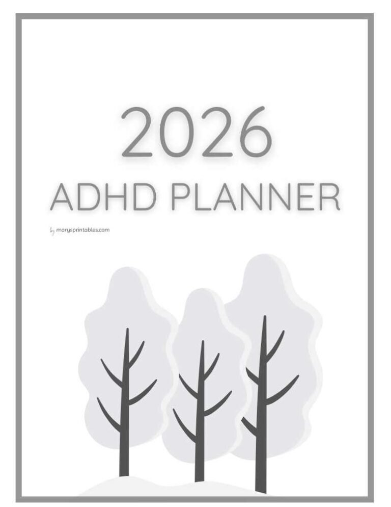 Free Printable ADHD Planner 2026 (Print Only the Pages You Need)