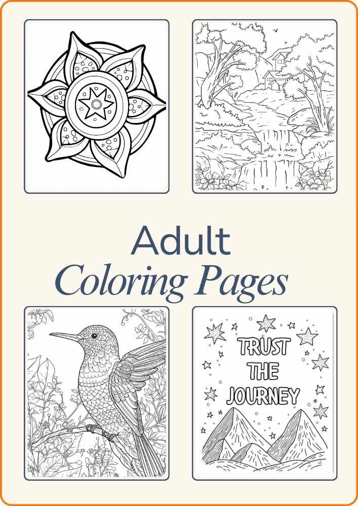 Adult Coloring Pages Collection Featured Image