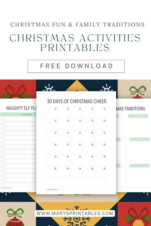 Make Holiday Memories with Printable Games and Traditions