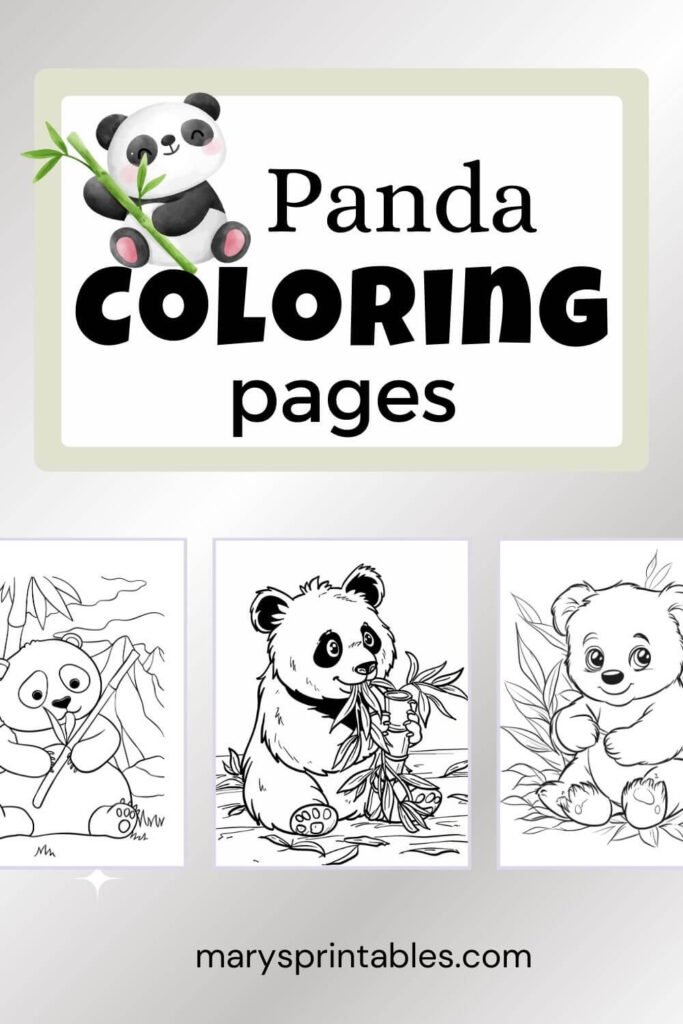Featured Image of Panda Coloring Pages Free Download