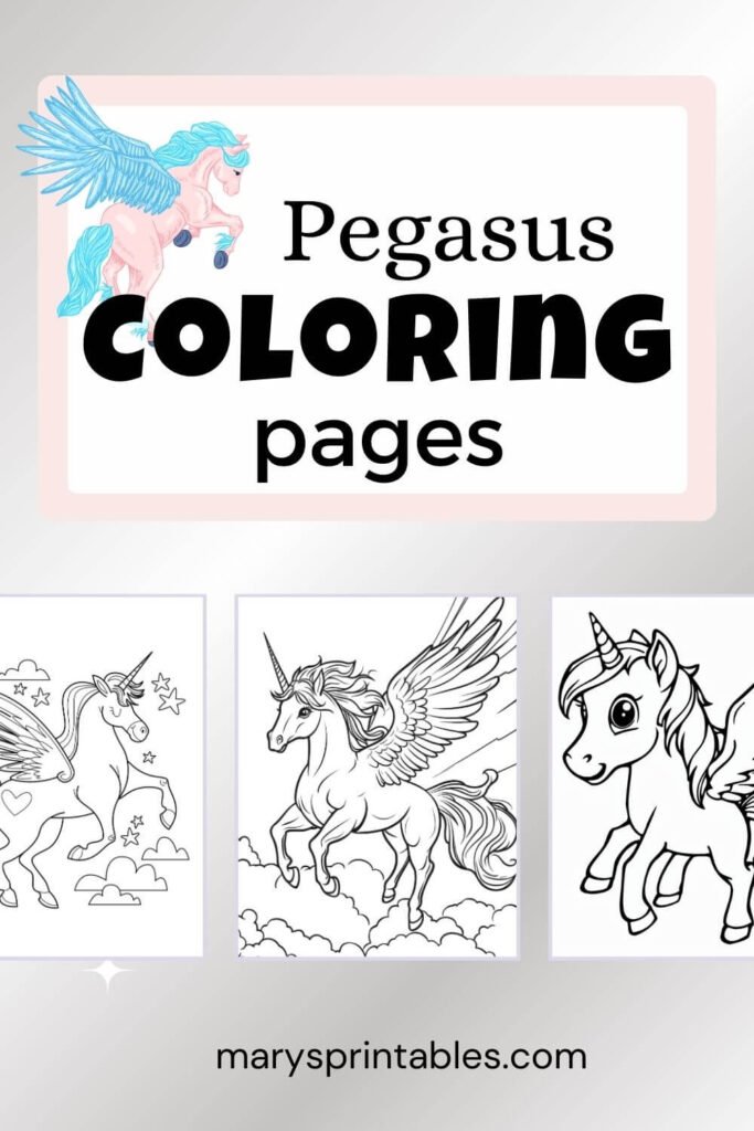 Featured Image of Pegasus Coloring Pages Free Download