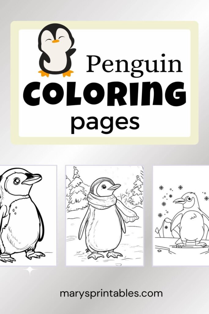 Featured Image of Penguin Coloring Pages Free Download