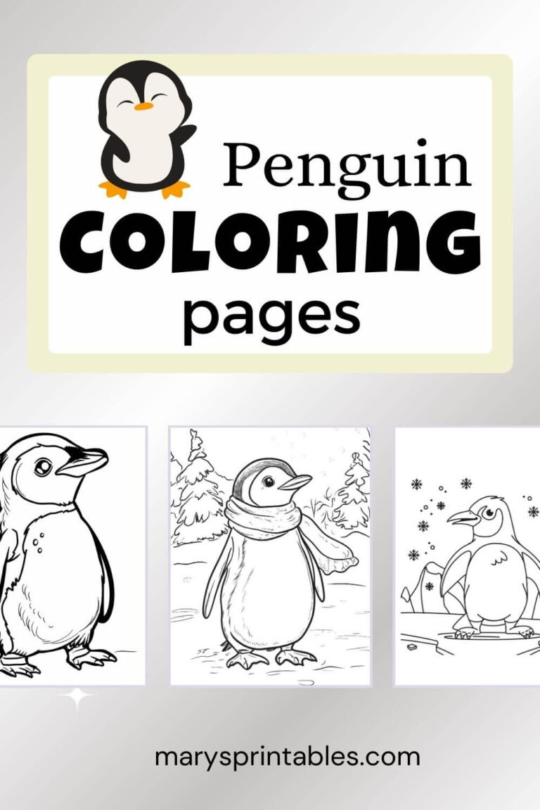 Adorable Penguins to Color – Free Download