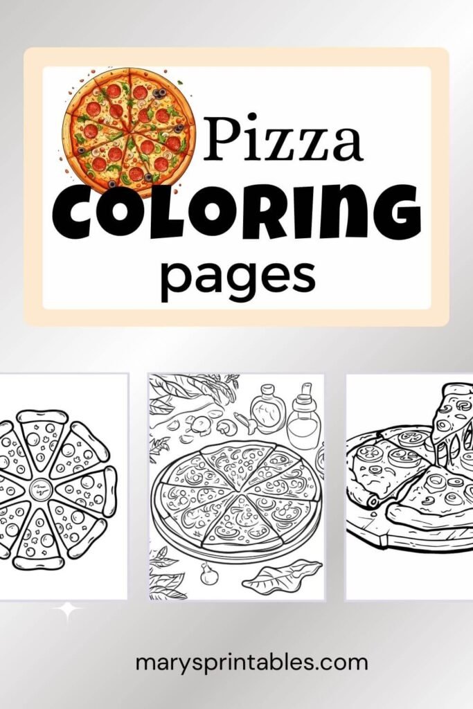 Featured Image of Pizza Coloring Pages Free Download