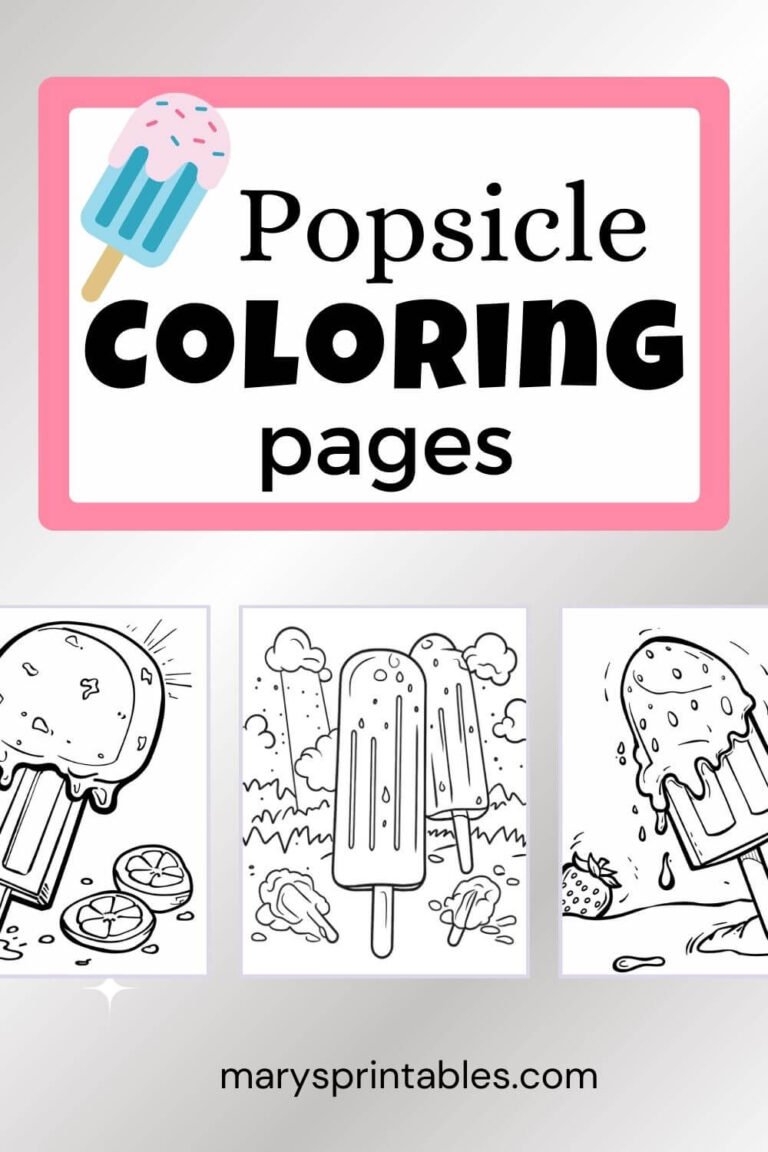 Summer Treats Coloring Pages – Free Popsicle Printable