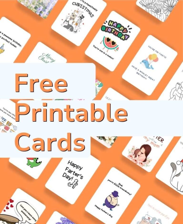 Free Printable Cards to Print, Color, Fold, and Share for Every Occasion