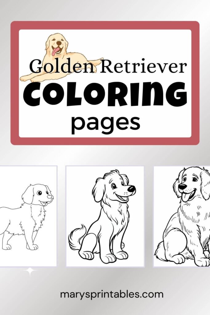 Featured Image of Golden Retriever Coloring Pages