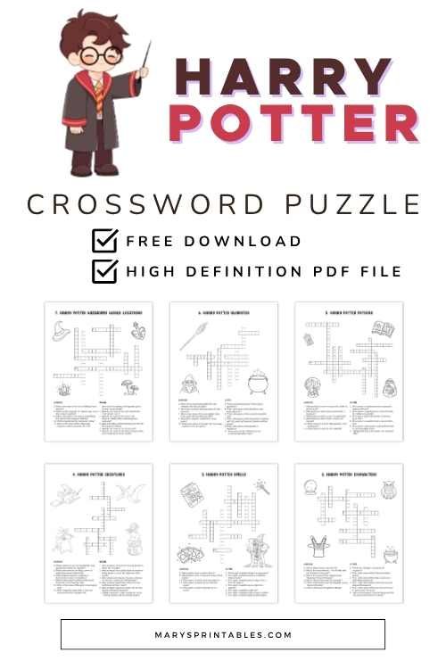 Harry Potter-Themed Crosswords for Kids &ndash; Free Puzzles