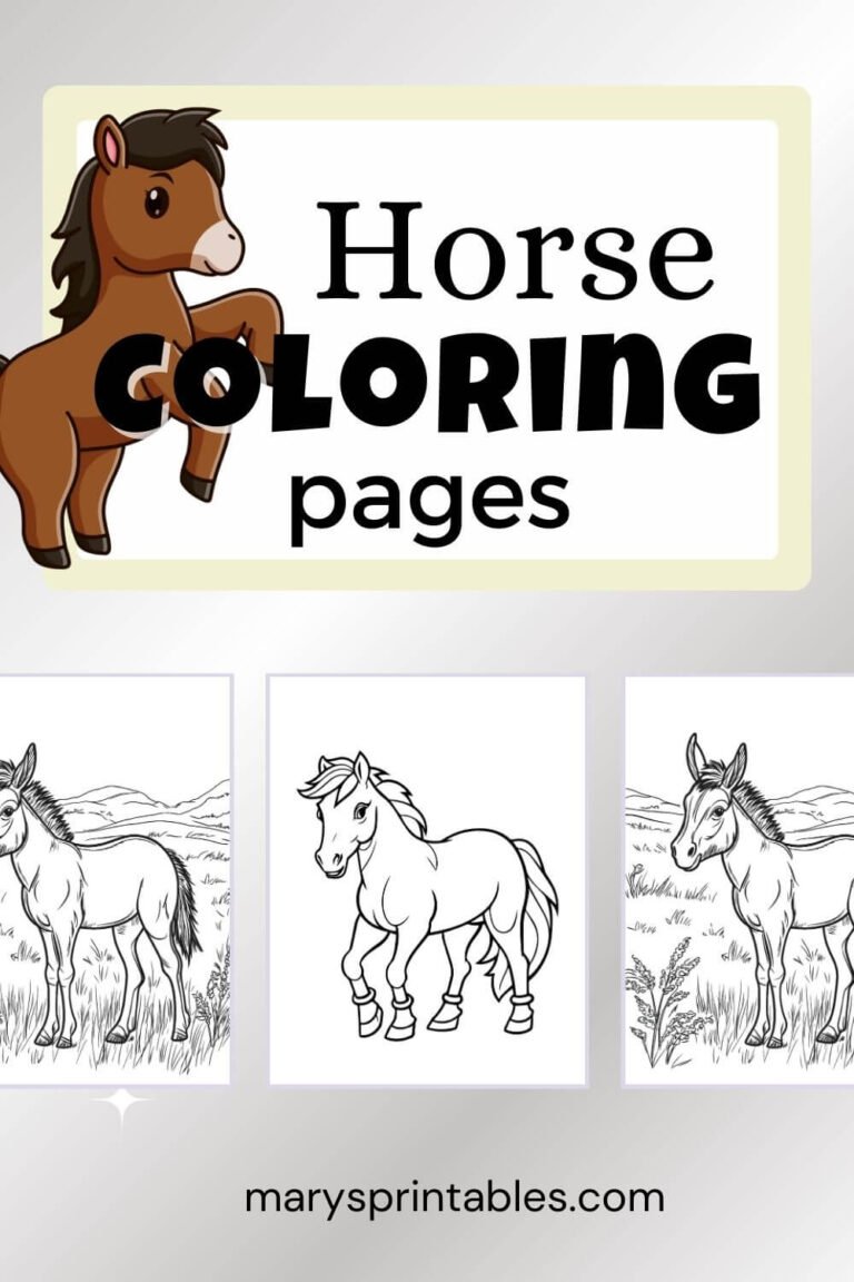 Printable Horse Coloring Pages – Free and Fun for All Ages!
