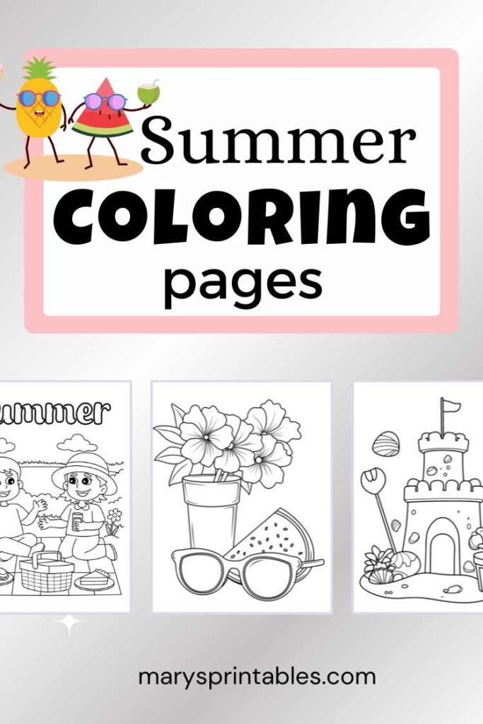 Summer Coloring Pages Preview
