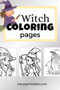 Featured Image of Witch Coloring Page