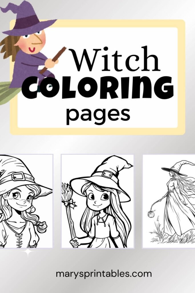 Featured Image of Witch Coloring Page