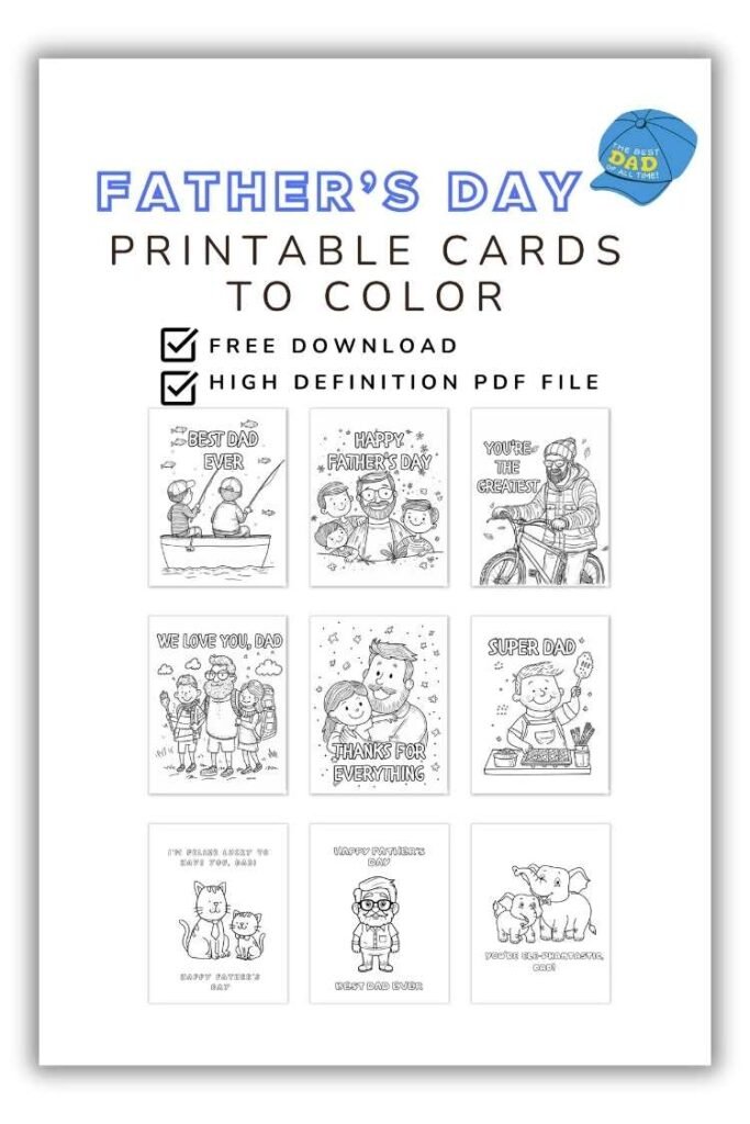 Father’s Day card illustration for kids