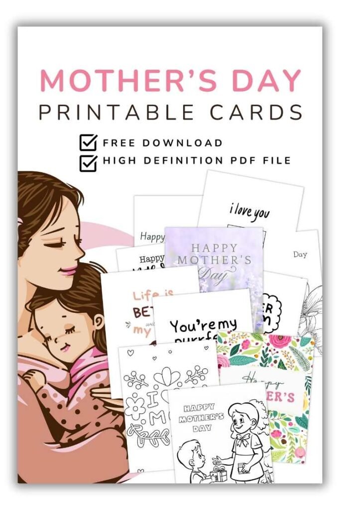 printable Mother’s Day foldable card