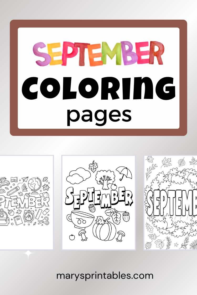 Free September Coloring Pages for Kids, Classrooms, and Home