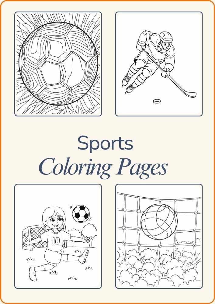 Sports Coloring Pages Collection Featured Image