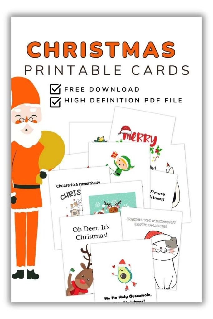 Christmas card coloring page for kids