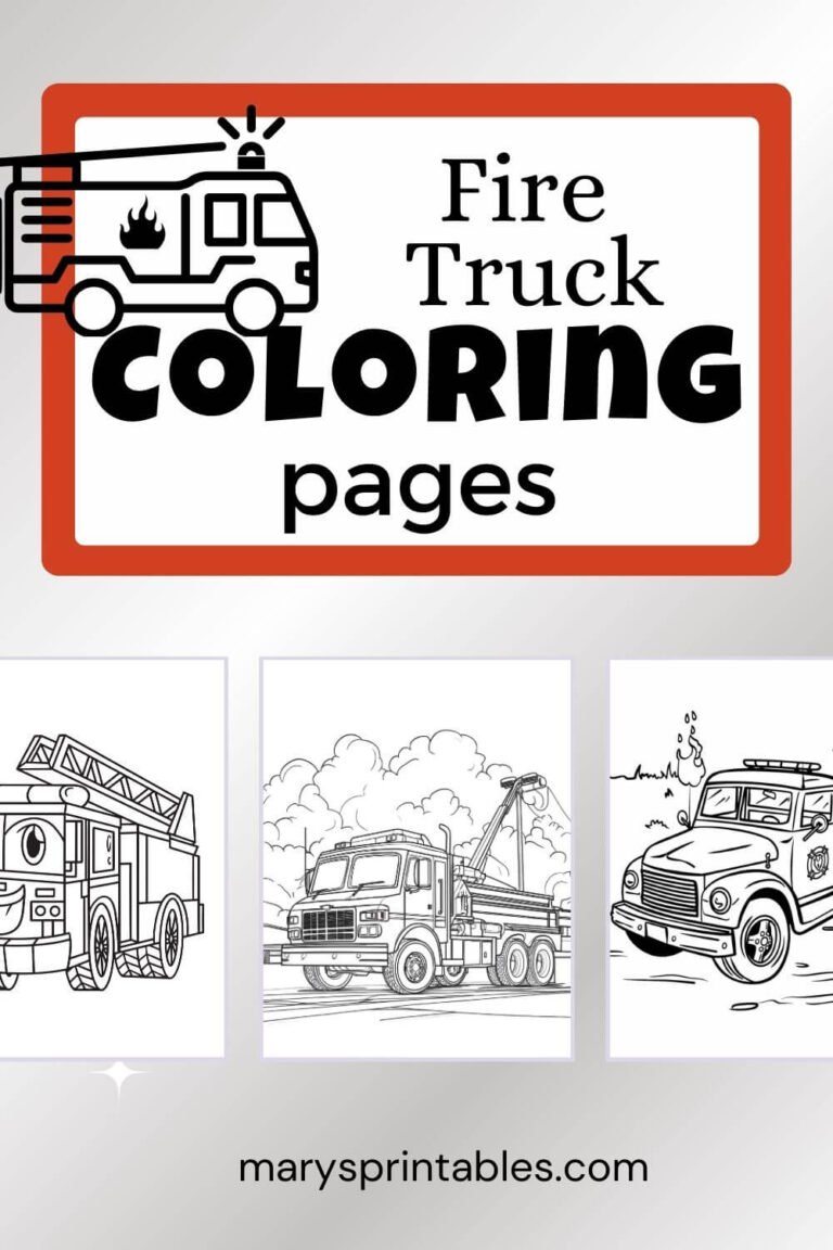 Fire Truck Coloring Page: Spark Creativity with Exciting Designs!