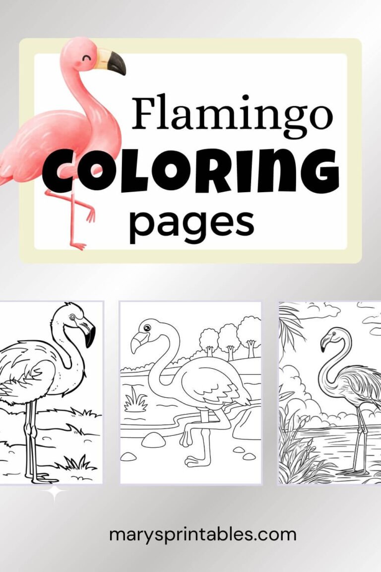 Printable Flamingo Coloring Pages for Free: Add a Splash of Fun and Creativity