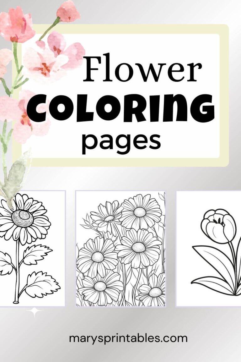 Flower Coloring Pages Printable: Beautiful Blooms to Color and Enjoy