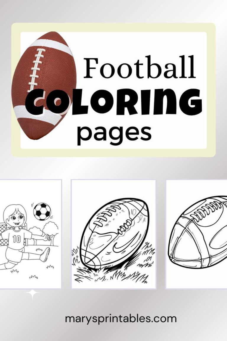 Football Coloring Pages Printable &ndash; Instant Download for Sports Fans of All Ages