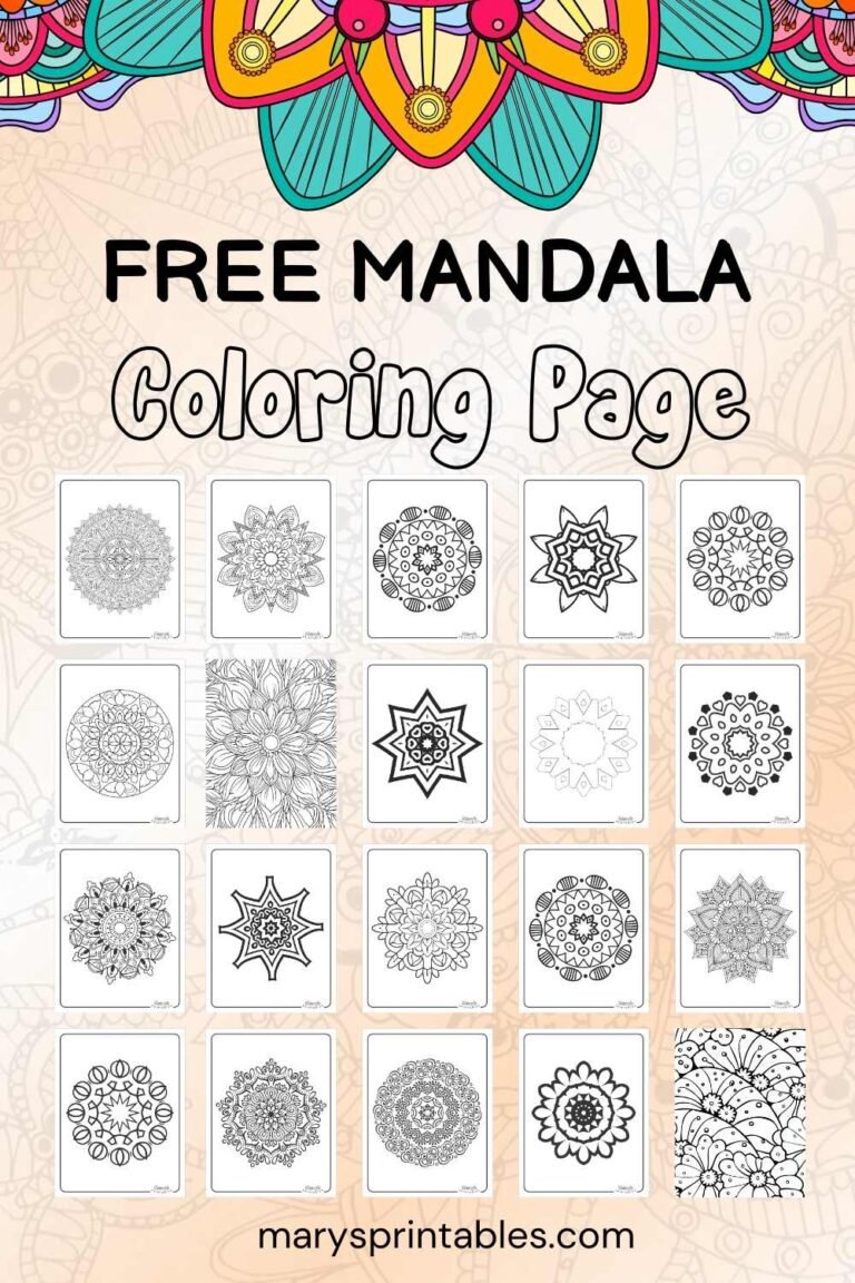 Printable Mandala Coloring Pages – Beautiful, Intricate & Free to Print