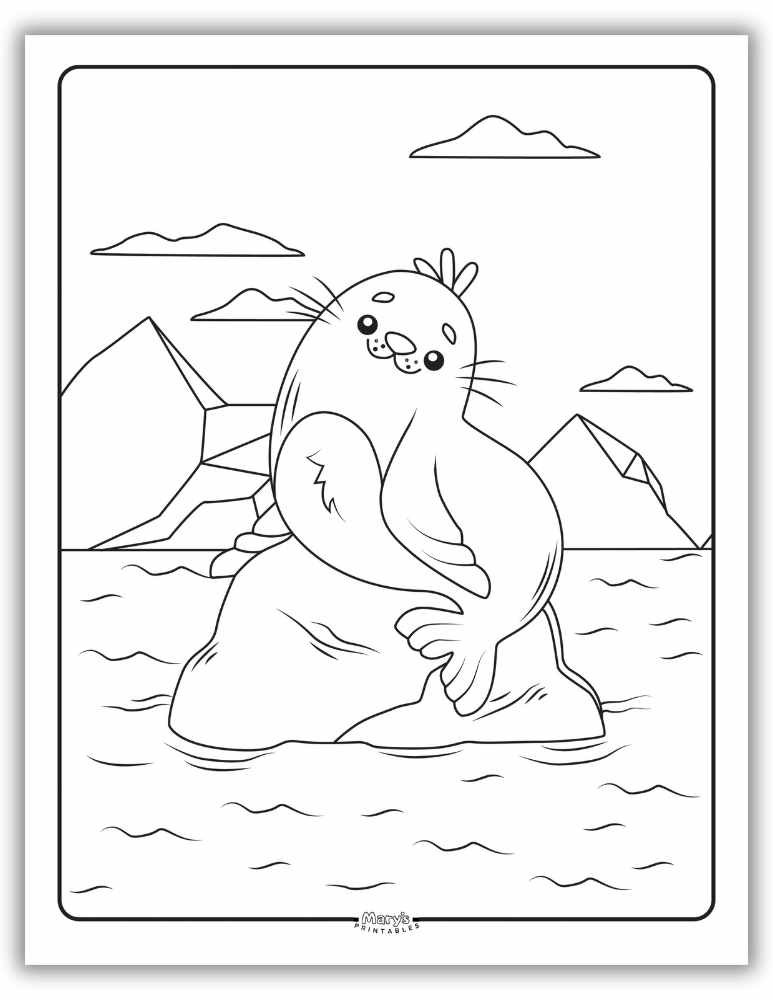Adorable Seal Coloring Pages - Free Printables
