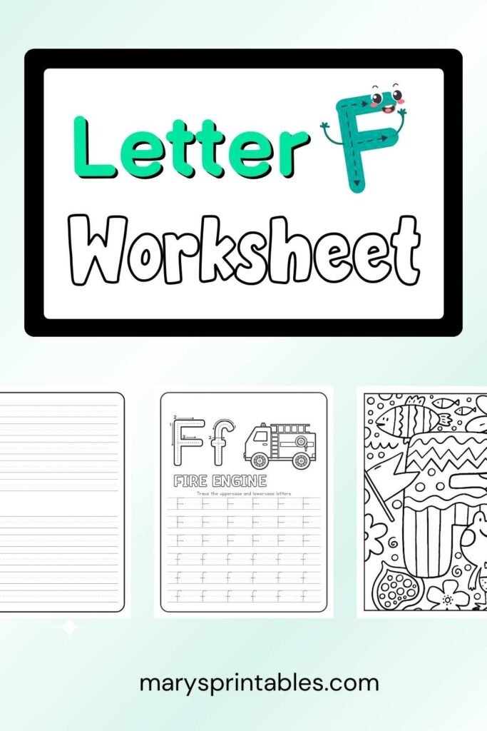 Letter F Worksheet Free Printable Featured Image