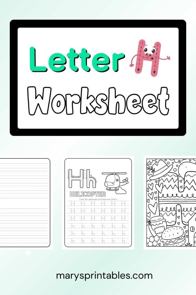 Letter H Worksheet Free Printable Featured Image