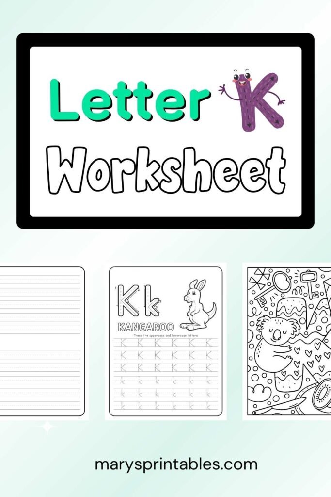 Letter K Worksheet Free Printable Featured Image