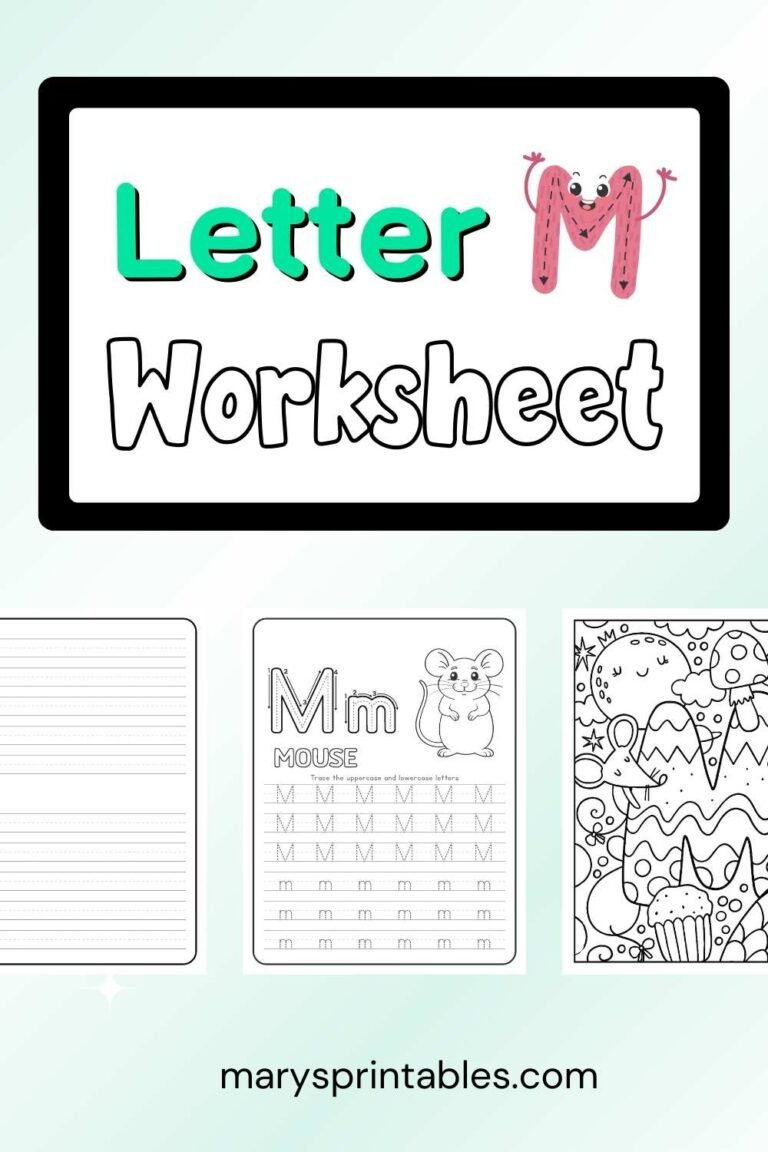 Free Printable Letter M Worksheets for Fun and Engaging Early Learning – Download Instantly