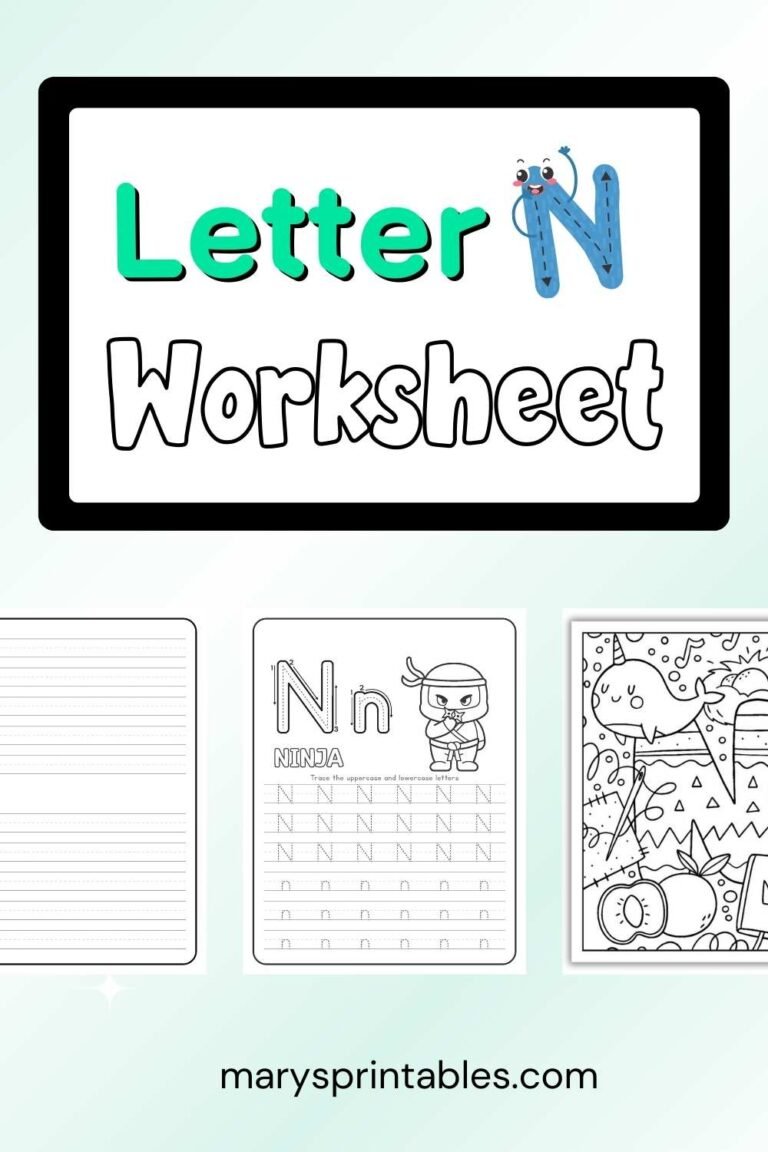 Free Printable Letter N Worksheets for Kids – Download Instantly