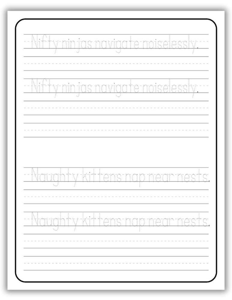 Printable Letter N Worksheet Tracing Sentences