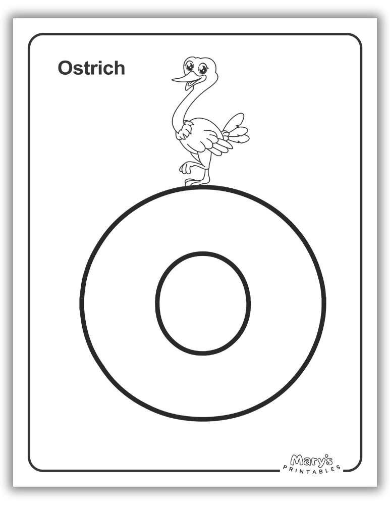 Printable Letter O Worksheet Simple Coloring Page