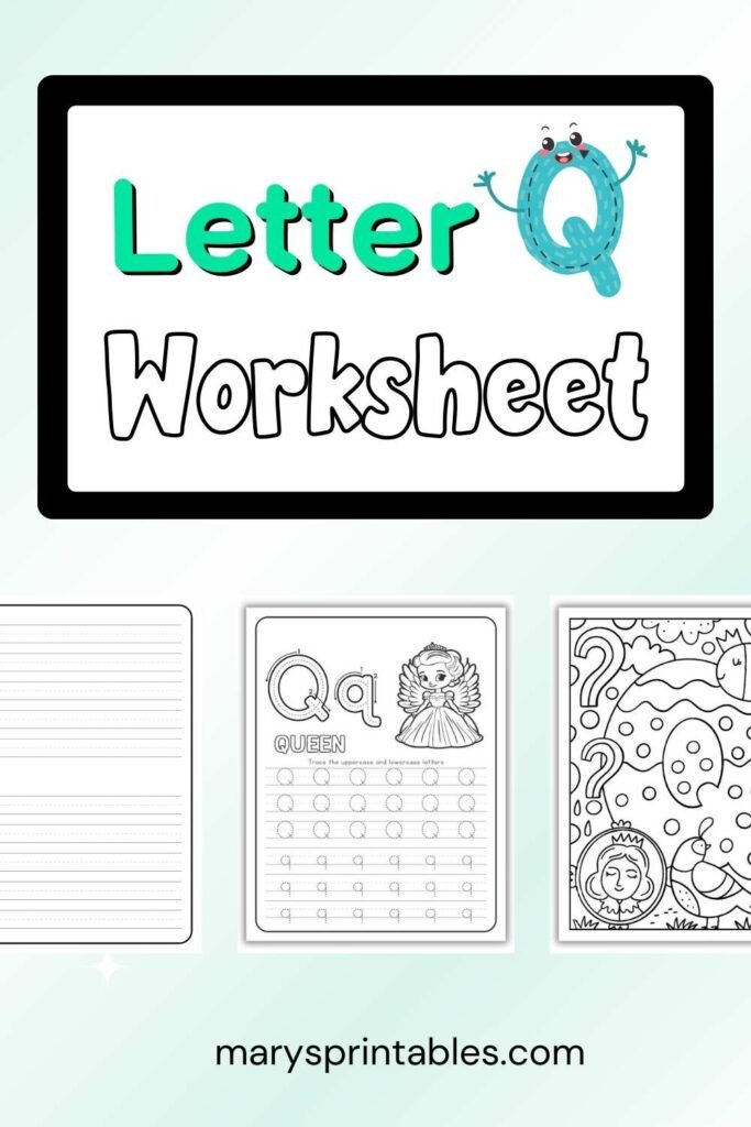 Letter Q Worksheet Free Printable Featured Image