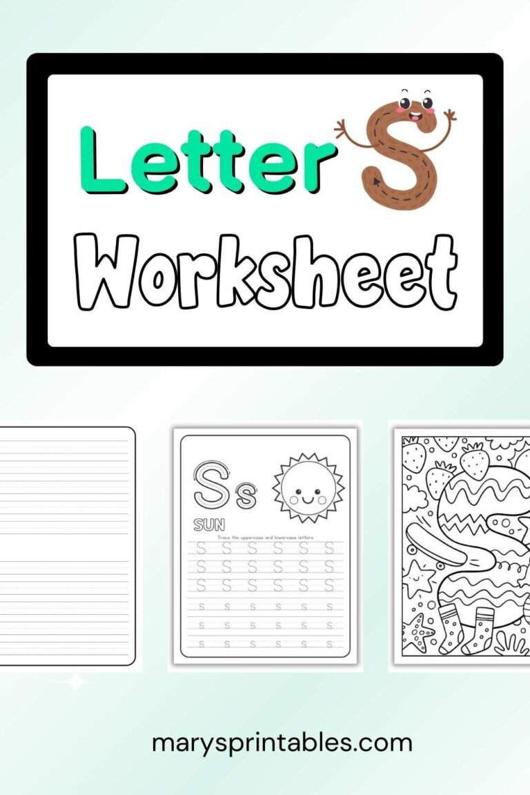 Free Printable Letter S Worksheets – Cute and Fun Pages