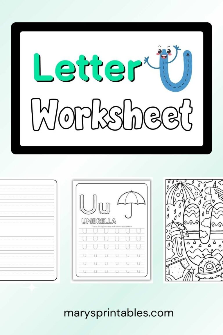 Free Printable Letter U Worksheets: Fun and Cute Collection