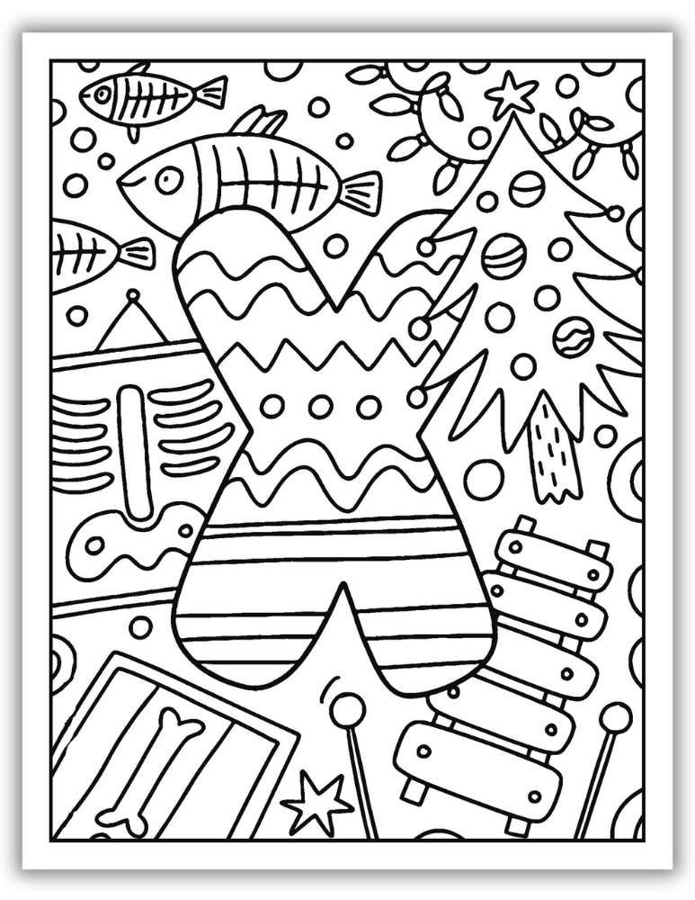 Printable Letter X Worksheet Complex Coloring Page