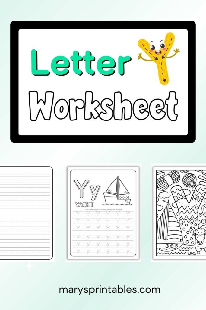 Letter Y Worksheet Free Printable Featured Image